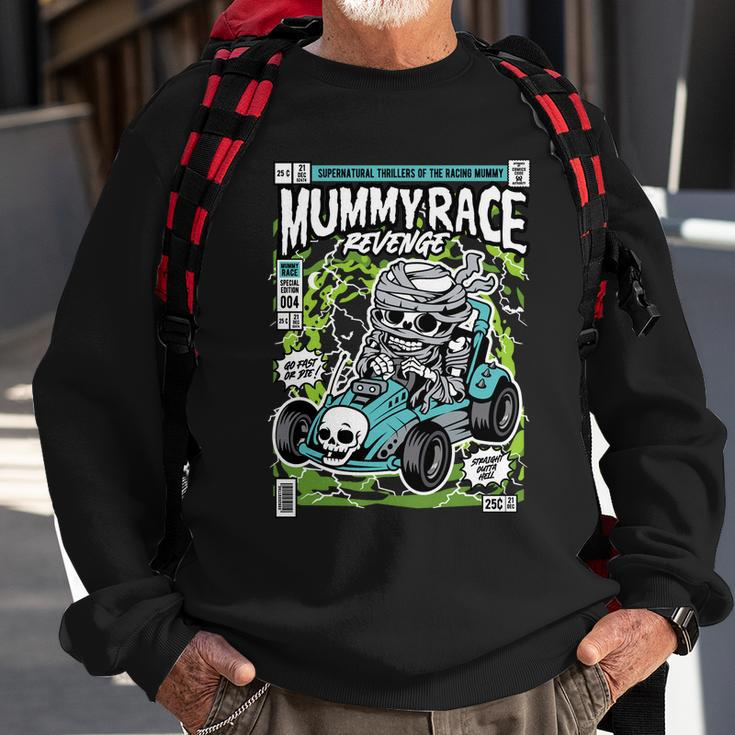 Mummy Car Racer Comic Cover Sweatshirt Gifts for Old Men