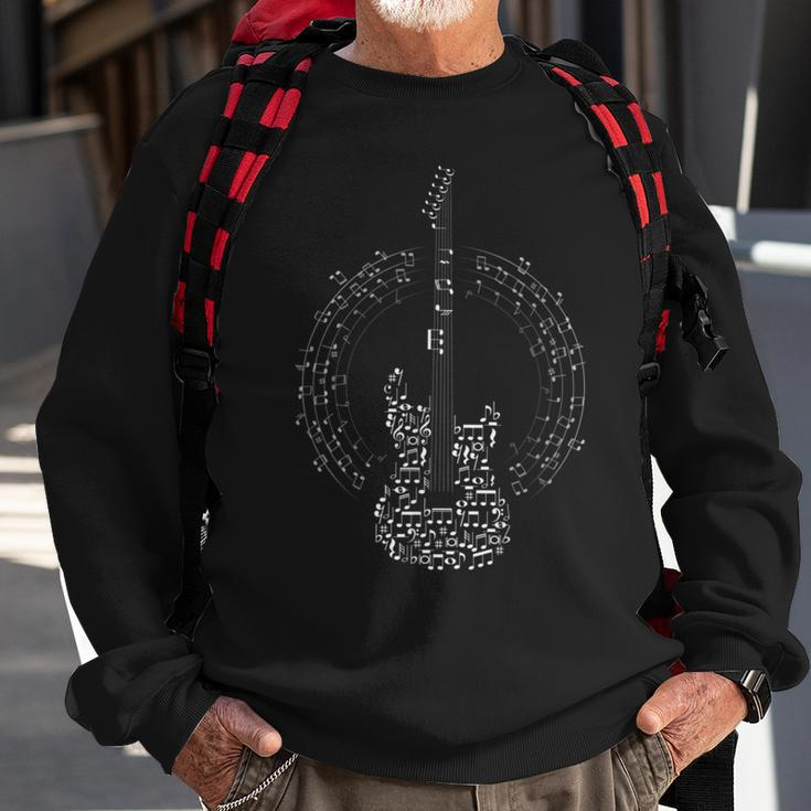Musiknoten Gitarrenspieler Song Lover Neuheit Sweatshirt Geschenke für alte Männer
