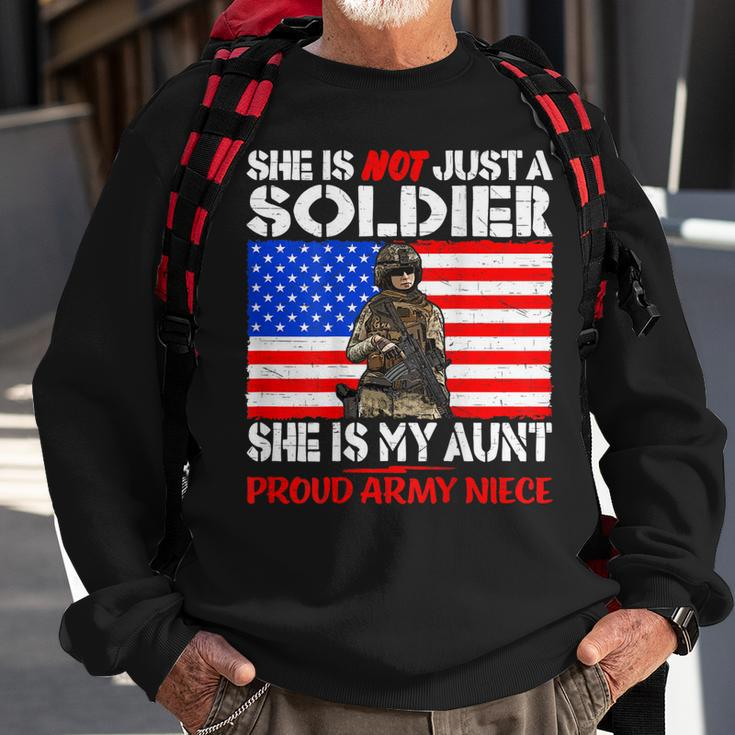 My Aunt Is A Soldier Hero Proud Army Niece Military Family Sweatshirt Gifts for Old Men