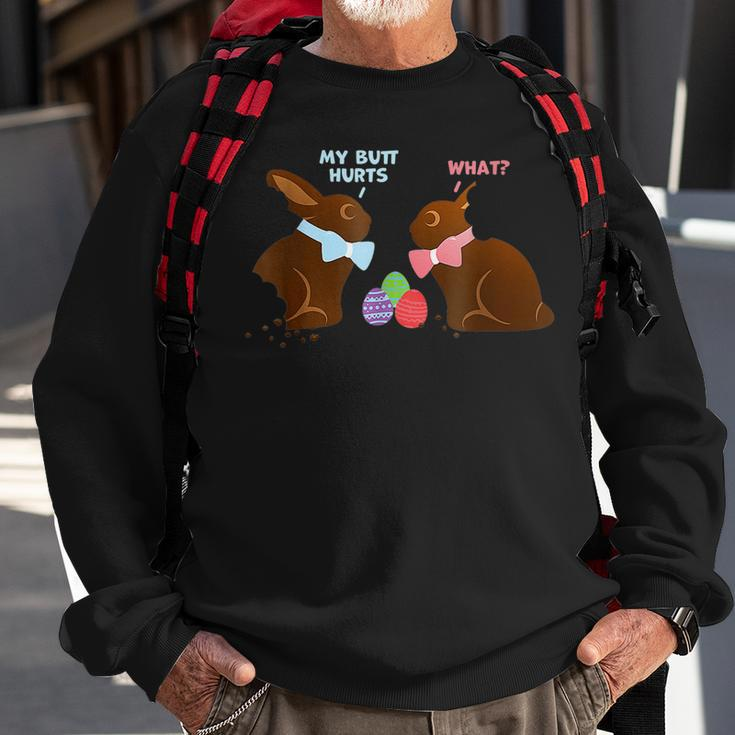 My Butt Hurts What Funny Easter Bunny Sweatshirt Gifts for Old Men