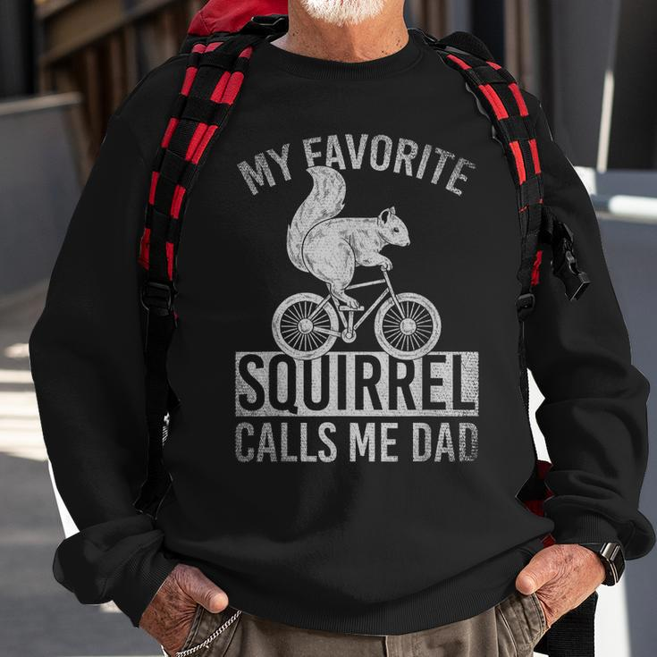 My Favorite Squirrel Calls Me Dad Sweatshirt für Radfahrer Eichhörnchen-Fans Geschenke für alte Männer