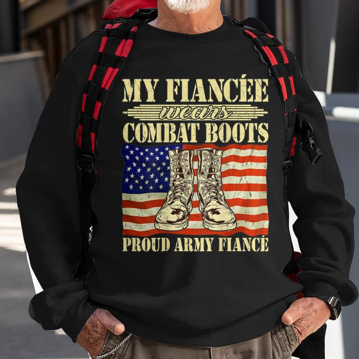 My Fiancee Wears Combat Boots Military Proud Army Fiance Gift For Mens Sweatshirt Gifts for Old Men