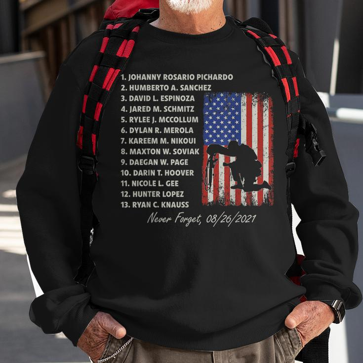Never Forget The Names Of 13 Fallen Soldiers Sweatshirt Gifts for Old Men