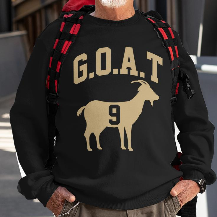 New Orleans Football No 9 Goat Men Women Sweatshirt Graphic Print Unisex Gifts for Old Men