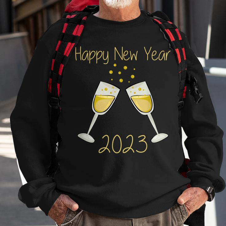 New Years Eve With Champagne Toast Happy New Year 2023 Men Women Sweatshirt Graphic Print Unisex Gifts for Old Men