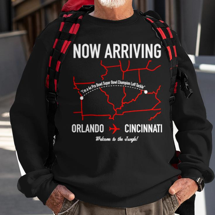 Now Arriving Orlando To Cincinnati Welcome To The JungleSweatshirt Gifts for Old Men