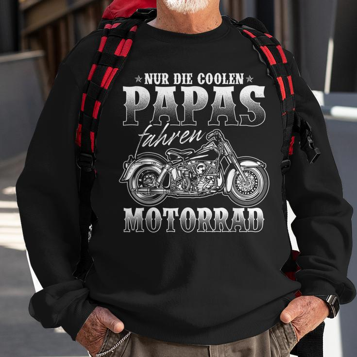 Nur Die Coolen Papas Fahren Motorrad Biker Sweatshirt für Herren Geschenke für alte Männer