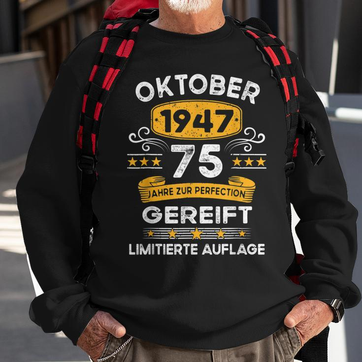 Oktober 1947 Lustige Geschenke 75 Geburtstag Sweatshirt Geschenke für alte Männer