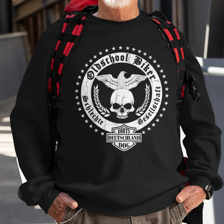 Oldschool Biker Bad Society Sweatshirt Geschenke für alte Männer