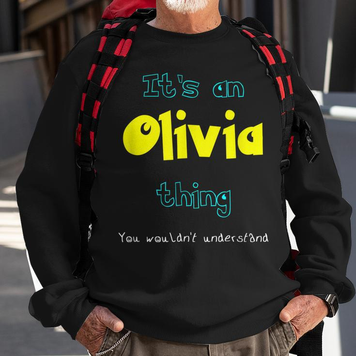 Olivia Custom Name Funny Saying Personalized Names Gifts Sweatshirt Gifts for Old Men