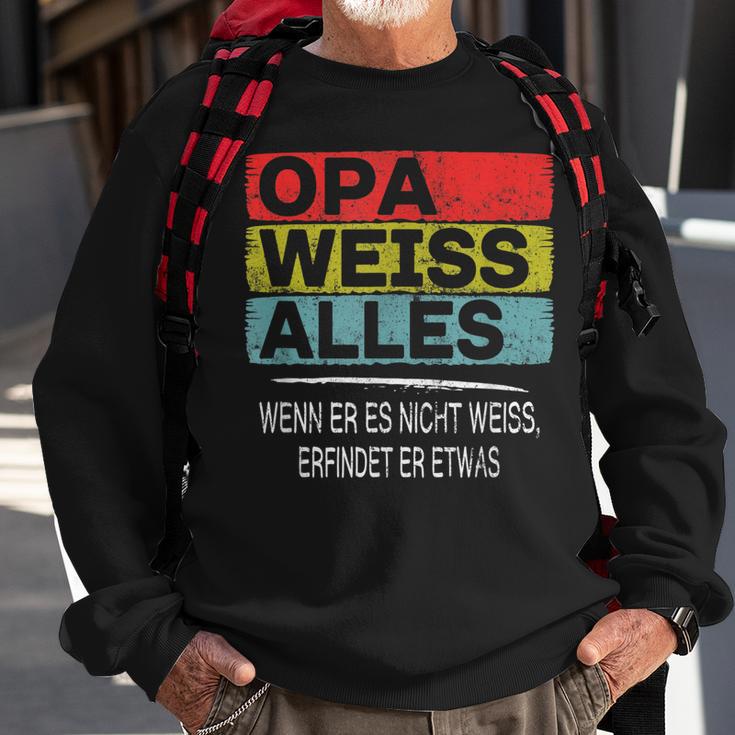 Opa Weiss Alles Werde Grandpa Lustig Enkelin Oma Weltbester Sweatshirt Geschenke für alte Männer