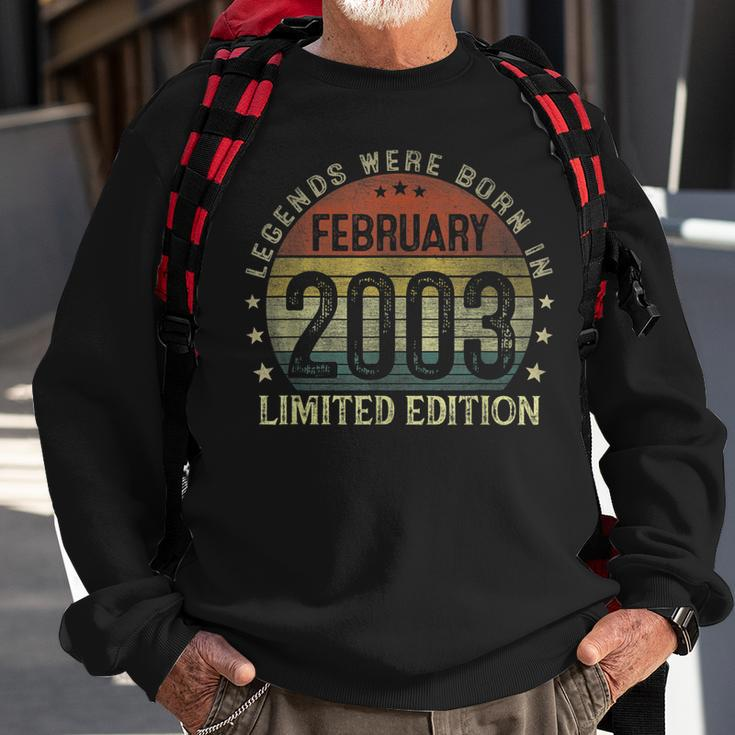 Optimierter Produkt Titel: Legenden Februar 2003 Geburtstag Sweatshirt, 20 Jahre Mann Geschenk Idee Geschenke für alte Männer