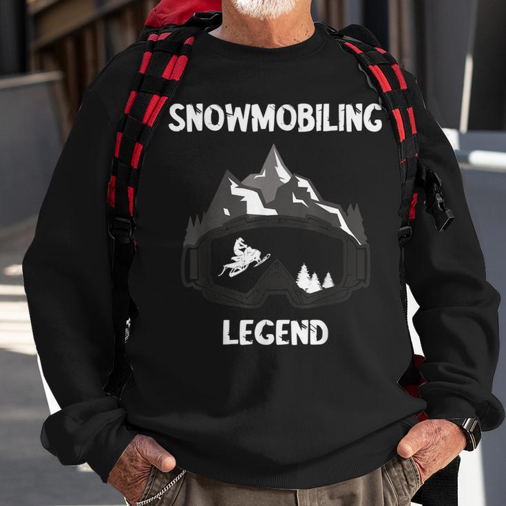 Optimized Schneemobil-Legende Sweatshirt, Winterrennen für Schneemobilfahrer Geschenke für alte Männer