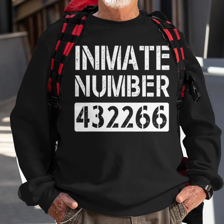 Orange Prisoner Costume Jail Break Outfit Lazy Halloween Sweatshirt Gifts for Old Men