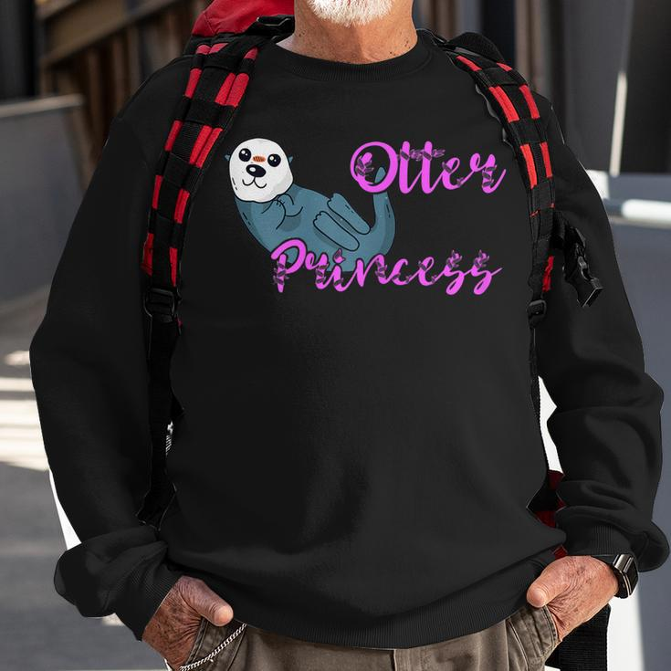 Otter Princess Sea River Otter Aquatic Mammal Fish Sealife Men Women Sweatshirt Graphic Print Unisex Gifts for Old Men