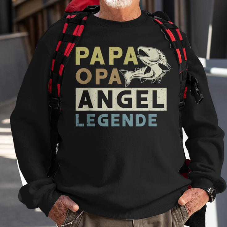 Papa Opa Angel Legende Sweatshirt, Perfekt für Vatertagsangler Geschenke für alte Männer