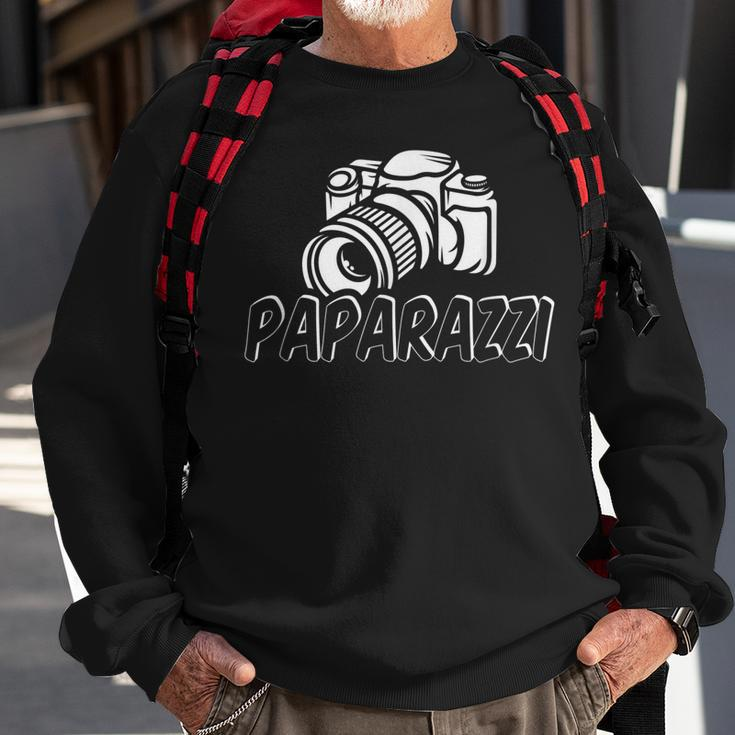 Paparazzi Funny Dad Photographer Retro Camera Sweatshirt Gifts for Old Men