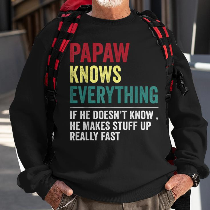 Papaw Know Everything Funny Fathers Day Gift For Grandpa Sweatshirt Gifts for Old Men
