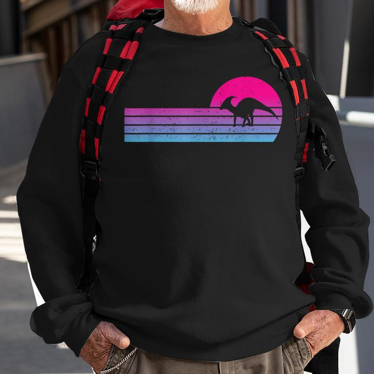 Parasaurolophus Vintage 70S 80S Retro Dinosaur Lover Sweatshirt Gifts for Old Men