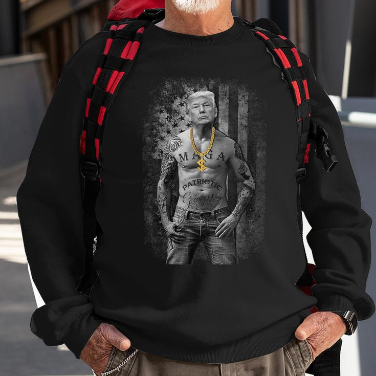 Patriotic Gangster Anti Liberal Pro Trump Republican Gifts Sweatshirt Gifts for Old Men