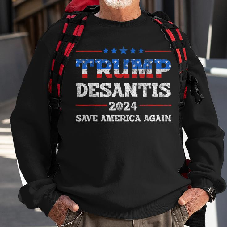 Patriotic Trump Desantis 2024 Make Liberals Cry Again Usa V2 Sweatshirt Gifts for Old Men