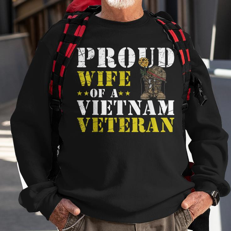Patriotic Vietnam Veteran Wife Gift Veterans Day Men Women Sweatshirt Graphic Print Unisex Gifts for Old Men