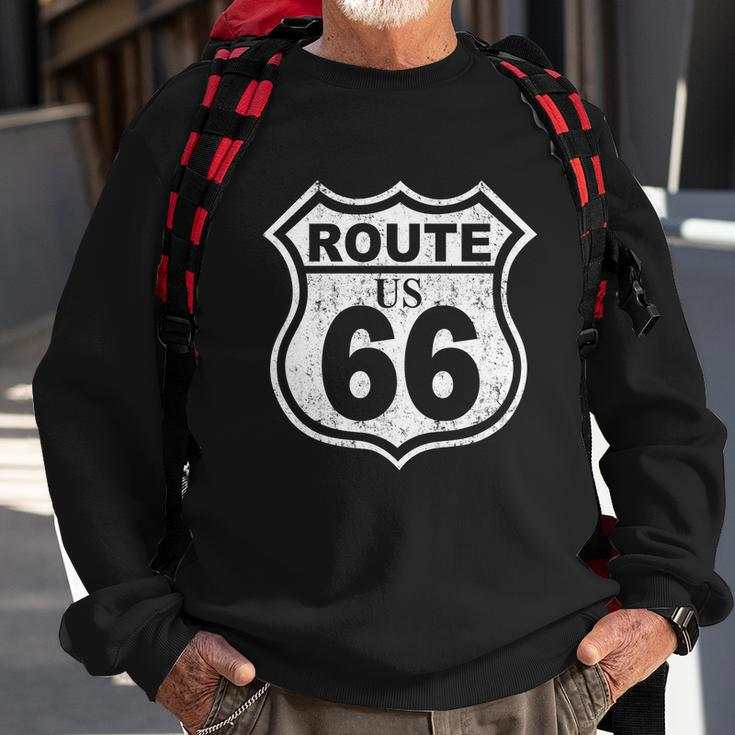 Pattern Design Rute 66 Hot Rod Speed Way Sweatshirt Gifts for Old Men