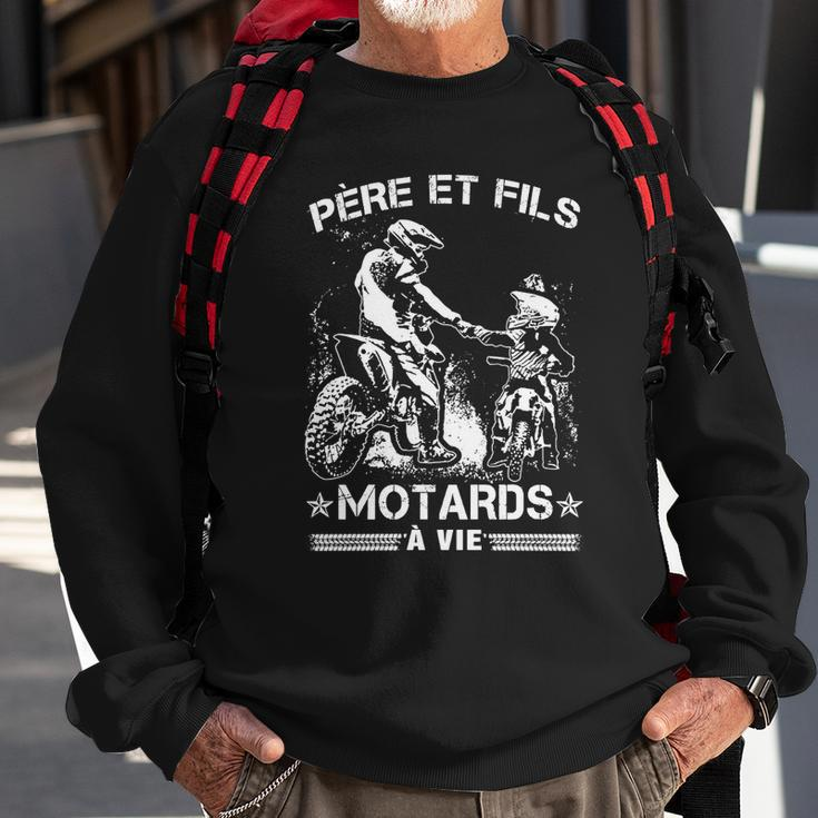 Père Et Fils Motards À Vie Sweatshirt Geschenke für alte Männer