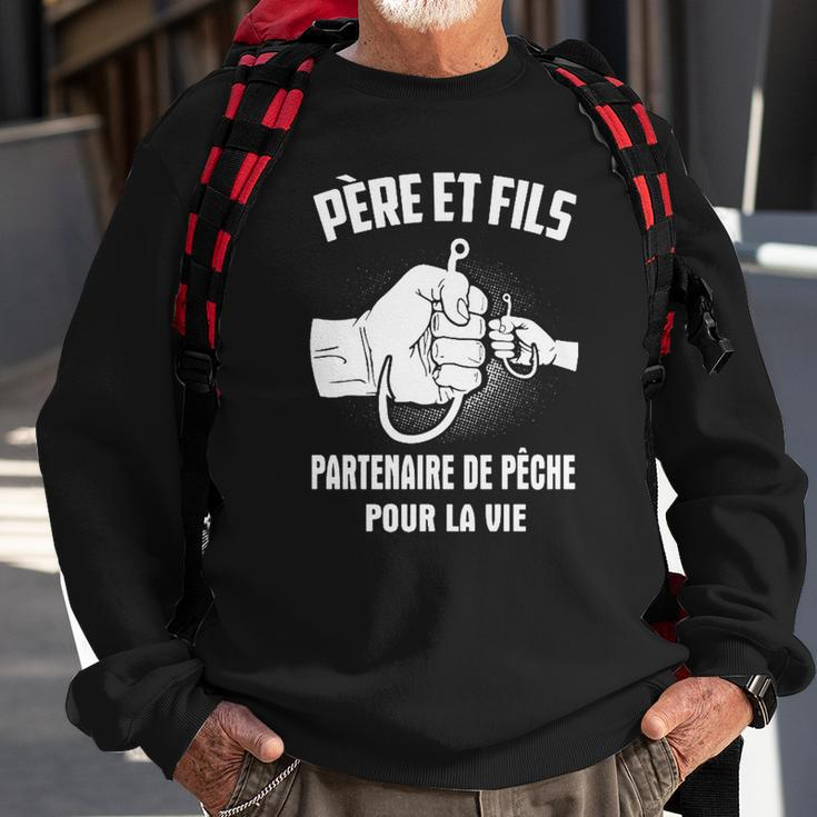 Pére Et Fils Qui Pêchent Ensemble Sweatshirt Geschenke für alte Männer