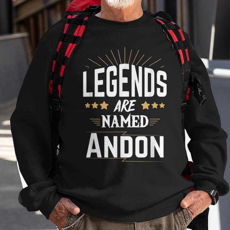 Personalisiertes Legends Are Named Andon Sweatshirt, Sternen-Design Unisex Geschenke für alte Männer