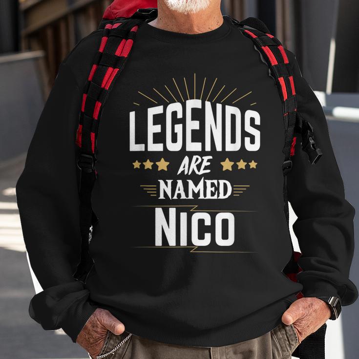 Personalisiertes Legends Named Nico Sweatshirt, Ideales Präsent für Nico Geschenke für alte Männer