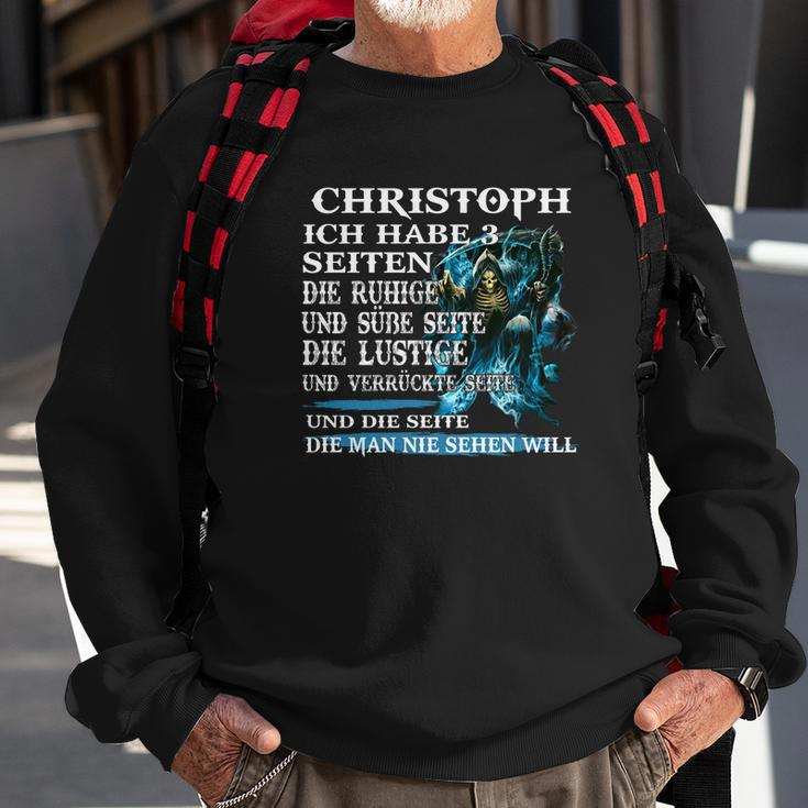 Personalisiertes Sweatshirt Christoph, Text & Name Design Geschenke für alte Männer