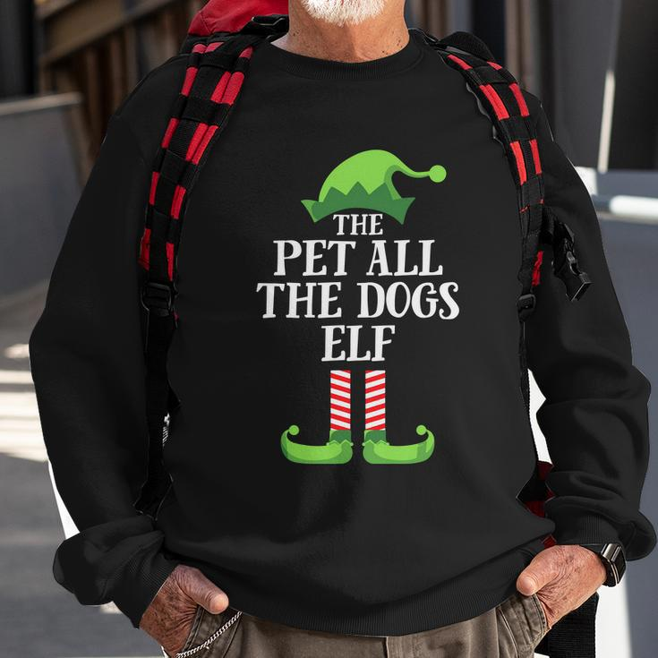 Pet All The Dogs Elf V2 Sweatshirt Gifts for Old Men