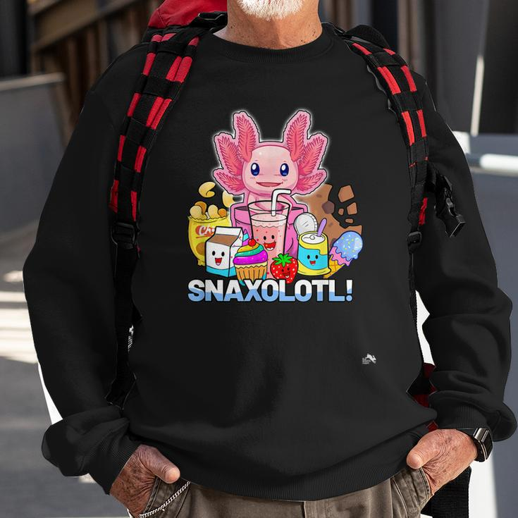 Pet Axolotl - Snaxolotl - Cute Snacks Funny Kawaii Sweatshirt Gifts for Old Men