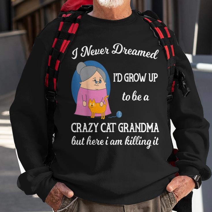 Pet I Never Dreamed Id Grow Up To Be A Crazy Cat Grandma Sweatshirt Gifts for Old Men