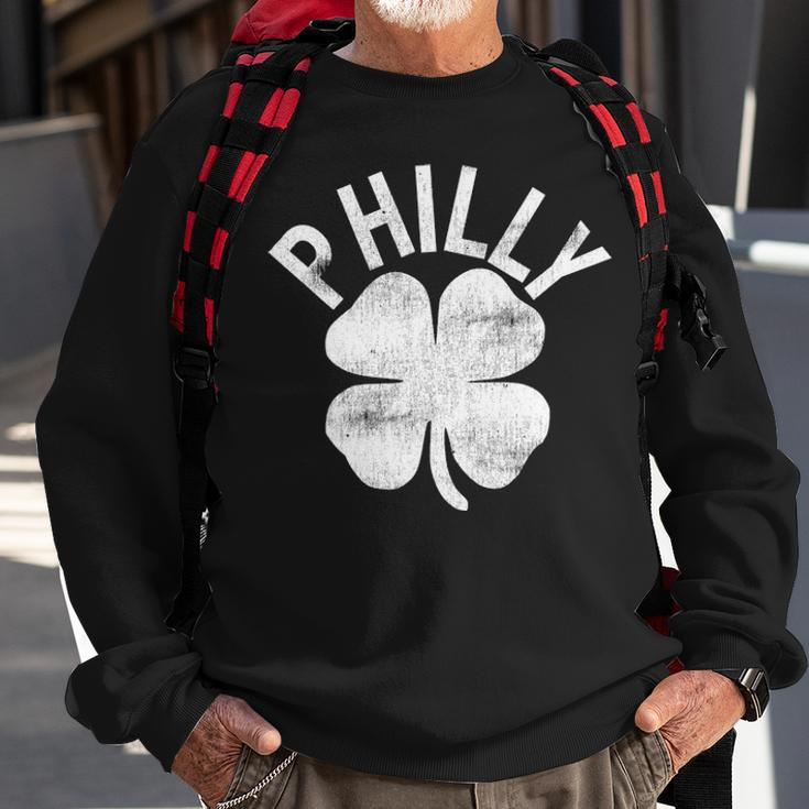 Philly St Patricks Day Philadelphia Irish Clover Matching Sweatshirt Gifts for Old Men