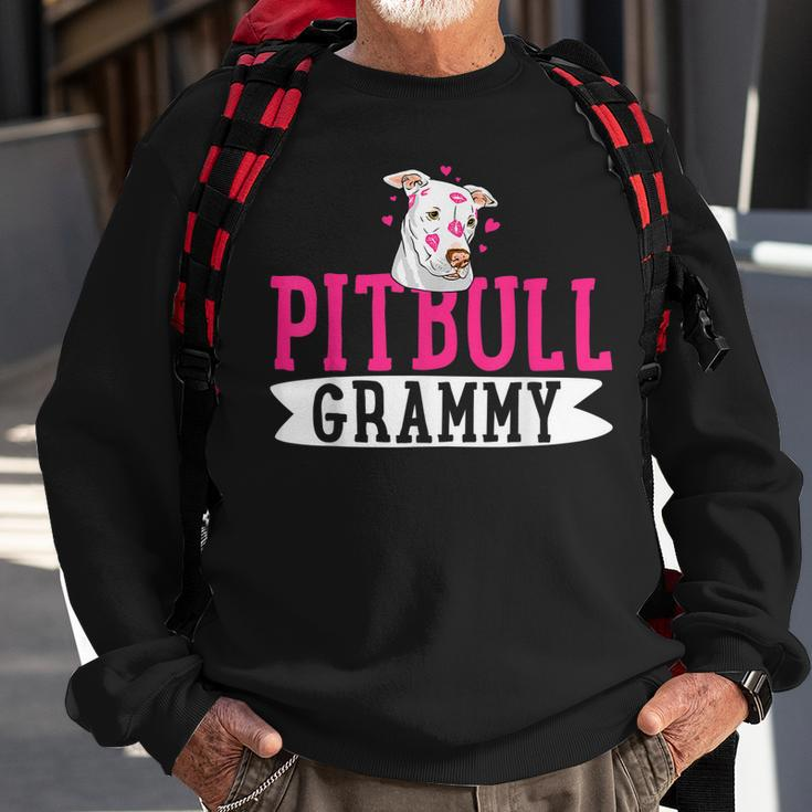 Pitbull Grammy Pit Bull Terrier Dog Pibble Mothers Day Men Women Sweatshirt Graphic Print Unisex Gifts for Old Men