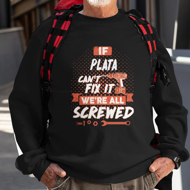 Plata Name Plata Family Name Crest Sweatshirt Gifts for Old Men
