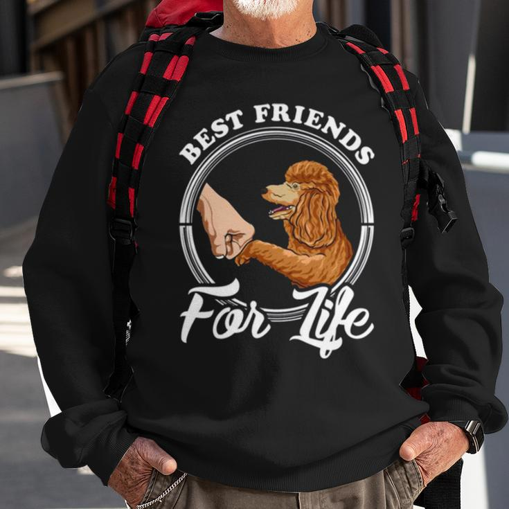 Poodle Lover Design Best Friends For Life Sweatshirt Gifts for Old Men