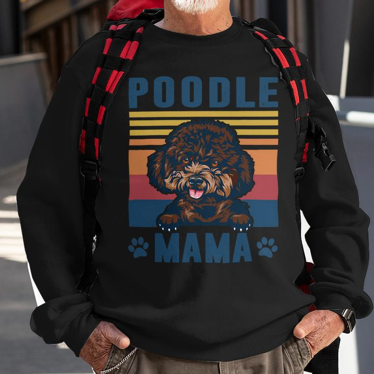 Poodle Mama Mother Retro Gifts Dog Mom Sweatshirt Gifts for Old Men
