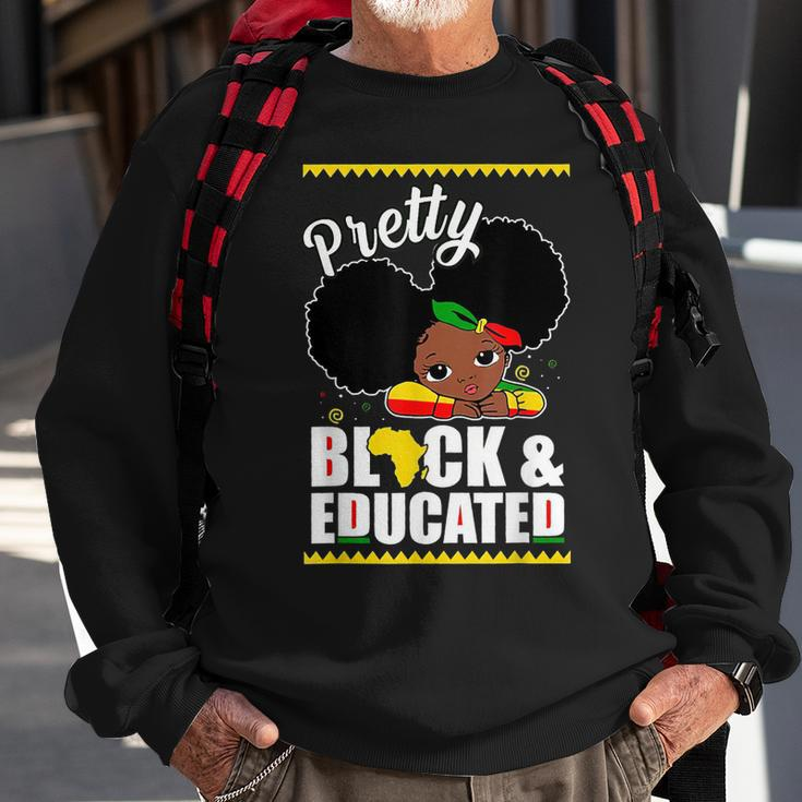 Pretty Black And Educated I Am The Strong African Queen Girl V10 Sweatshirt Gifts for Old Men