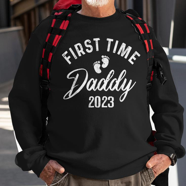 Promoted To Daddy Est 2023 First Time Dad Fathers Day Sweatshirt Gifts for Old Men