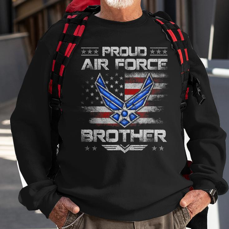 Proud Air Force Brother Veteran Vintage Us Flag Veterans Day Sweatshirt Gifts for Old Men