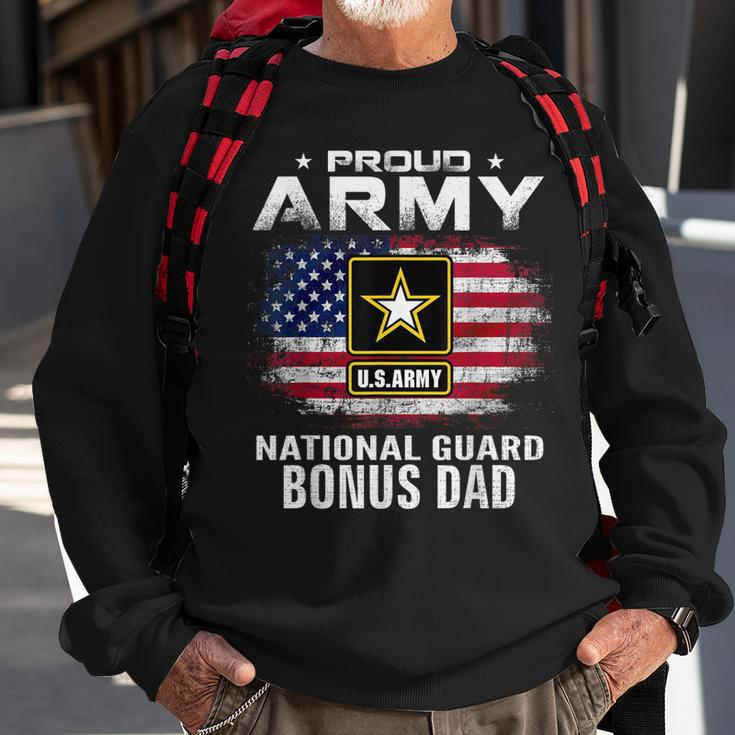 Proud Army National Guard Bonus Dad With American Flag Gift Sweatshirt Gifts for Old Men