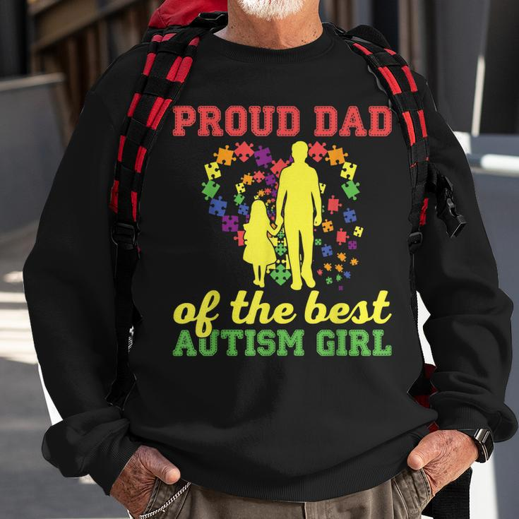 Proud Dad Of The Best Autism Girl I Autism Sweatshirt Gifts for Old Men