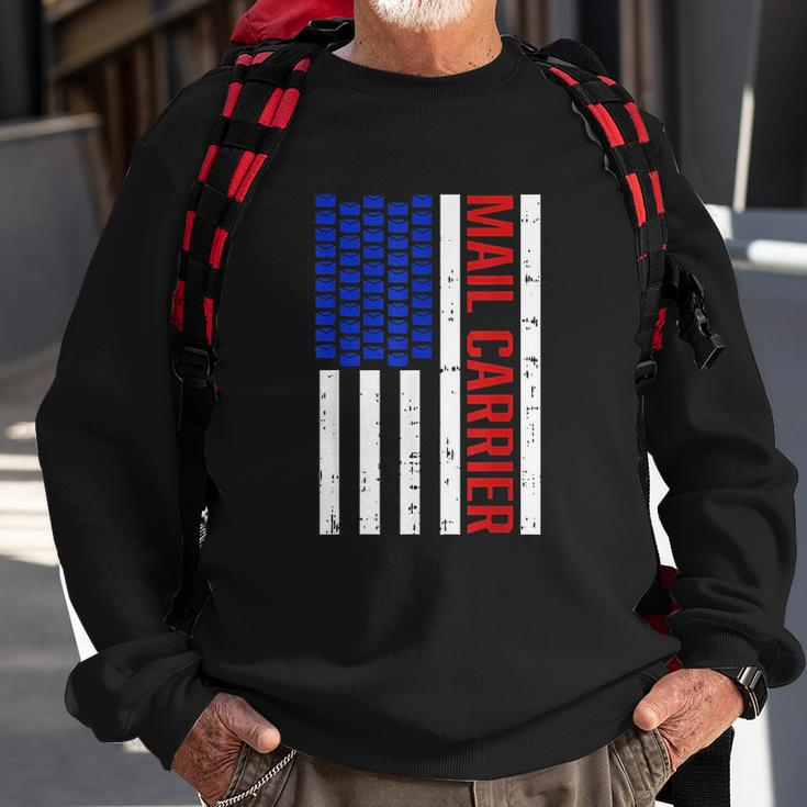 Proud Patriotic Postal Worker American Flag Us Postal Worker V2 Men Women Sweatshirt Graphic Print Unisex Gifts for Old Men