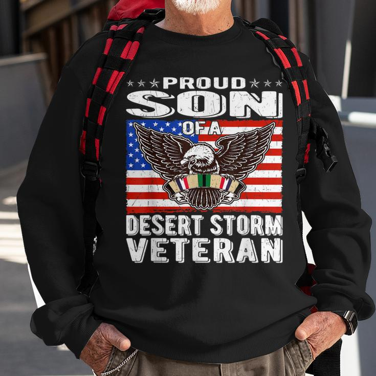 Proud Son Of Desert Storm Veteran Persian Gulf War Veterans Men Women Sweatshirt Graphic Print Unisex Gifts for Old Men
