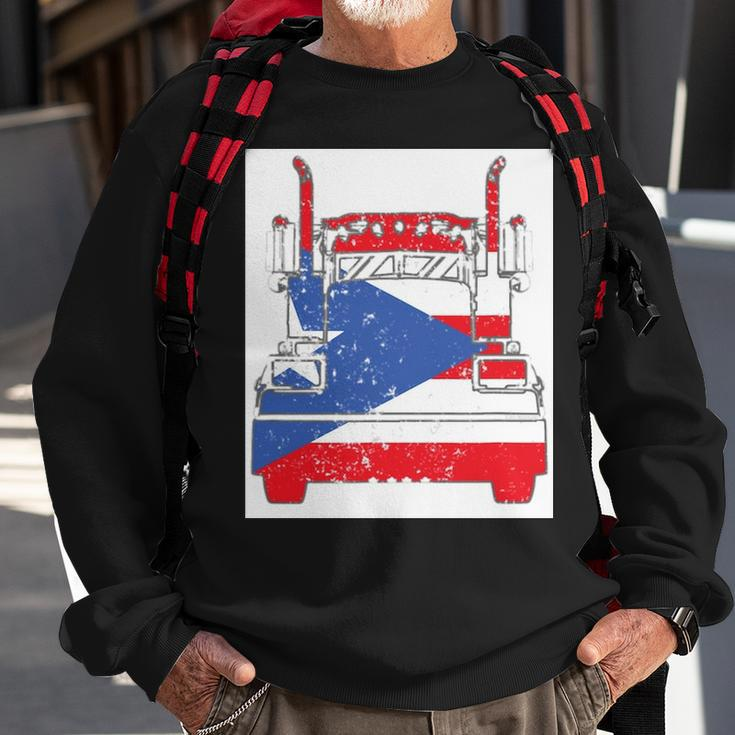 Puerto Rican Trucker V2 Sweatshirt Gifts for Old Men