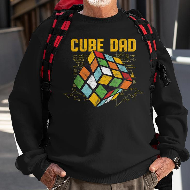 Puzzle Cube Dad Speed Cubing 80S Youth Vintage Math Sweatshirt Gifts for Old Men