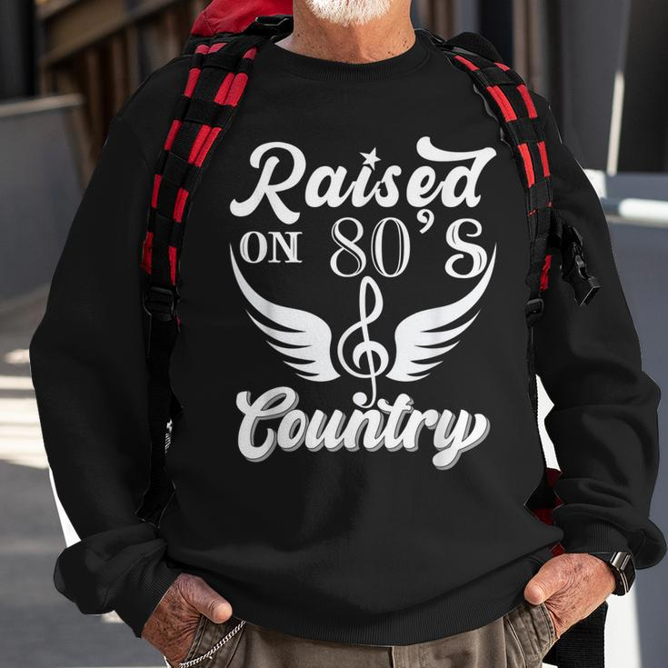 Raised On 80S Country | Guitar Player Vintage Country Music Sweatshirt Gifts for Old Men